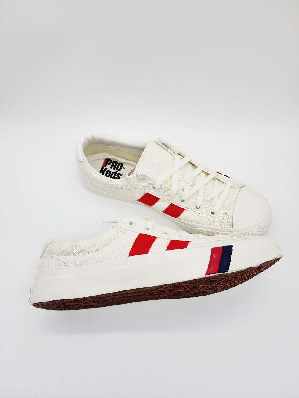 PRO-Keds Royal Plus Canvas White Red Sneakers Men's Size 9.5 NEW - Picture 11 of 16